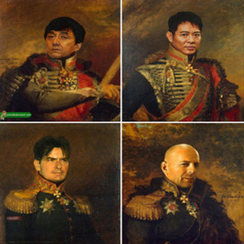 Знаменитости в генеральских мундирах, картины