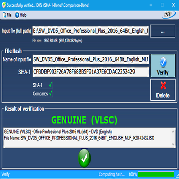 Windows and Office Genuine ISO Verifier (скрин)
