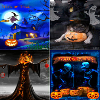 Halloween, Хеллоуин, анимационные обои