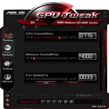 ASUS GPU Tweak Final (скрин)
