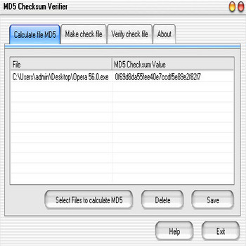 MD5 Checksum Verifier 5.90 (скрин)