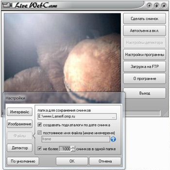 Live WebCam 2.0 (скрин)