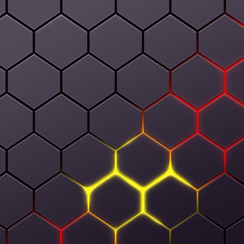 Glowing Hexagon Magma, живые обои