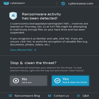 Cybereason RansomFree (скрин)