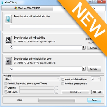 WinNTSetup 3.9.0.0 Final (скрин)