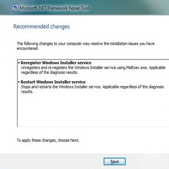 NET Framework Repair Tool (скрин)