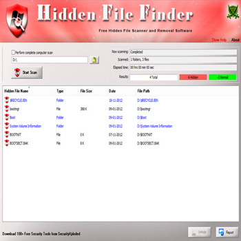 Hidden File Finder 4.5 (скрин)