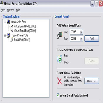 Virtual Serial Port Driver XP 4.0 (скрин)
